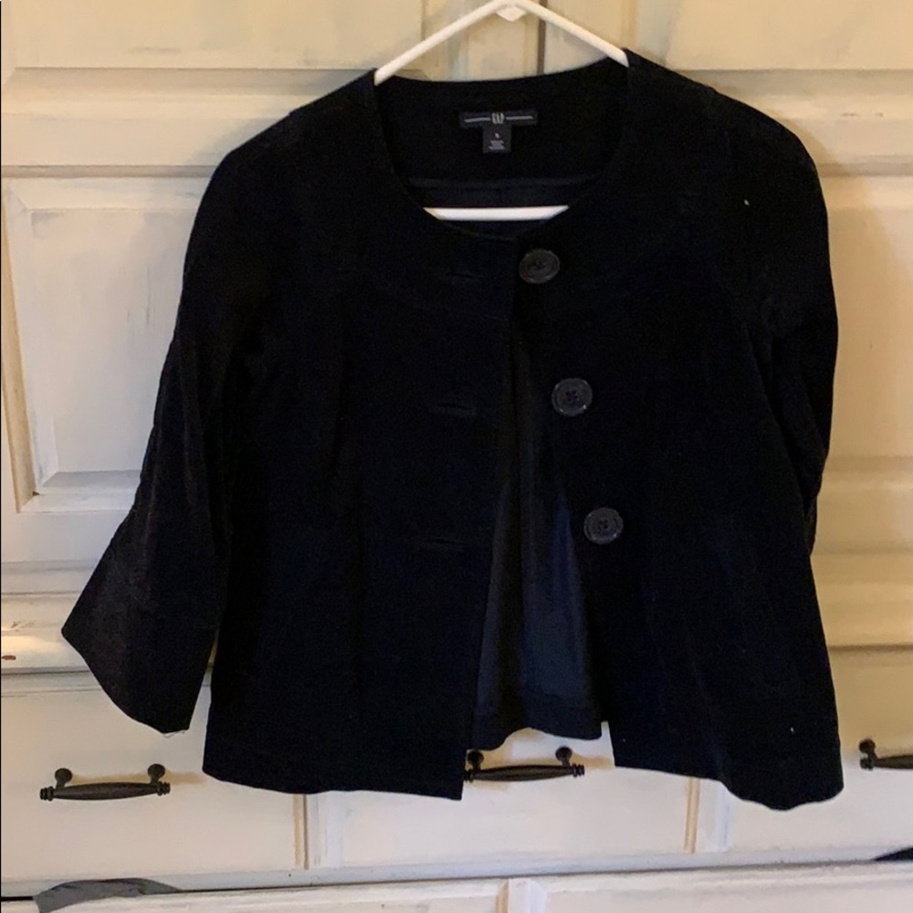 Navy blue velvet jacket